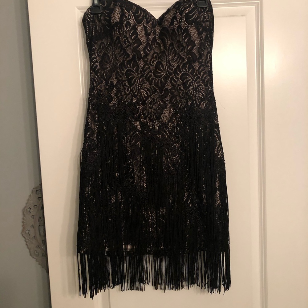 Alyce fringe formal dress